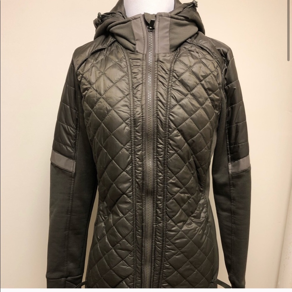 Athleta- Olive Green Quilted Jacket